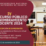 BASES DEL IV CONCURSO PÚBLICO DE MÉRITOS PARA NOMBRAMIENTO DOCENTE 2024 DE LA UNAH